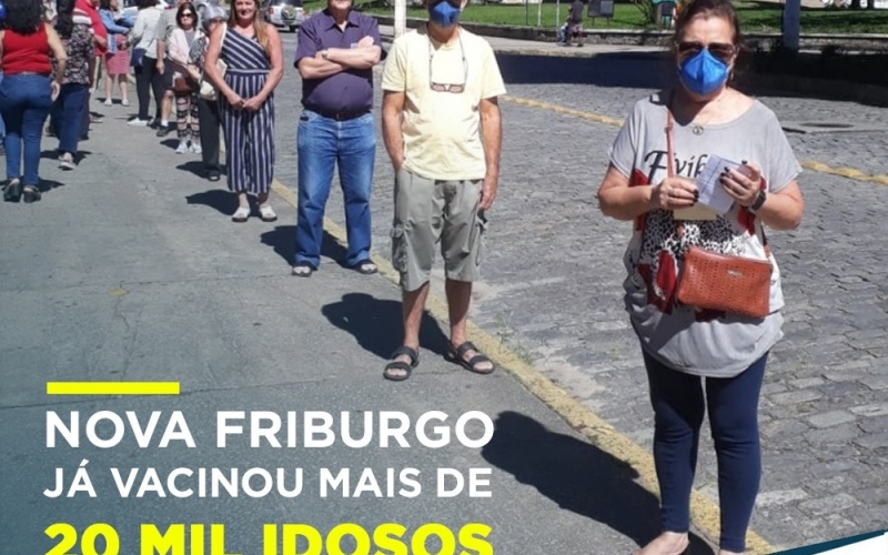 Nova Friburgo já vacinou mais de 20 mil IDOSOS
